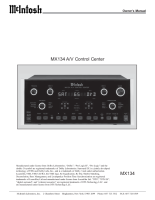 McIntosh MX-134 - Owners manual 